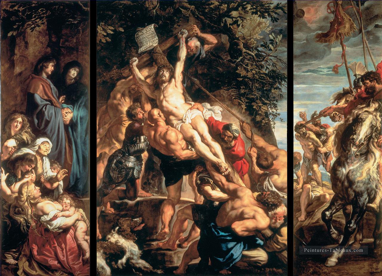 Élever de la Croix Baroque Peter Paul Rubens Peintures à l'huile